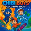 Chibi Boys Coloring Book Cover