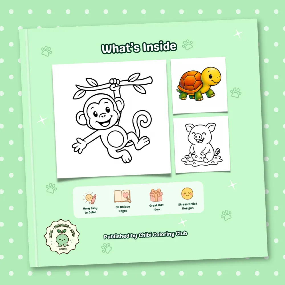 Simple Animals Coloring Book Back Cover Image