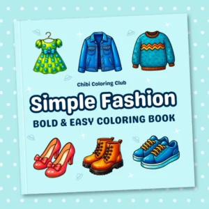 Simple Fashion Coloring Book Product Front Cover Image