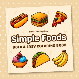 Simple Foods Coloring Book Front Cover Image