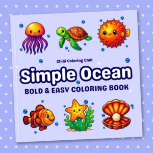 Simple Ocean Coloring Book Product Front Cover Image