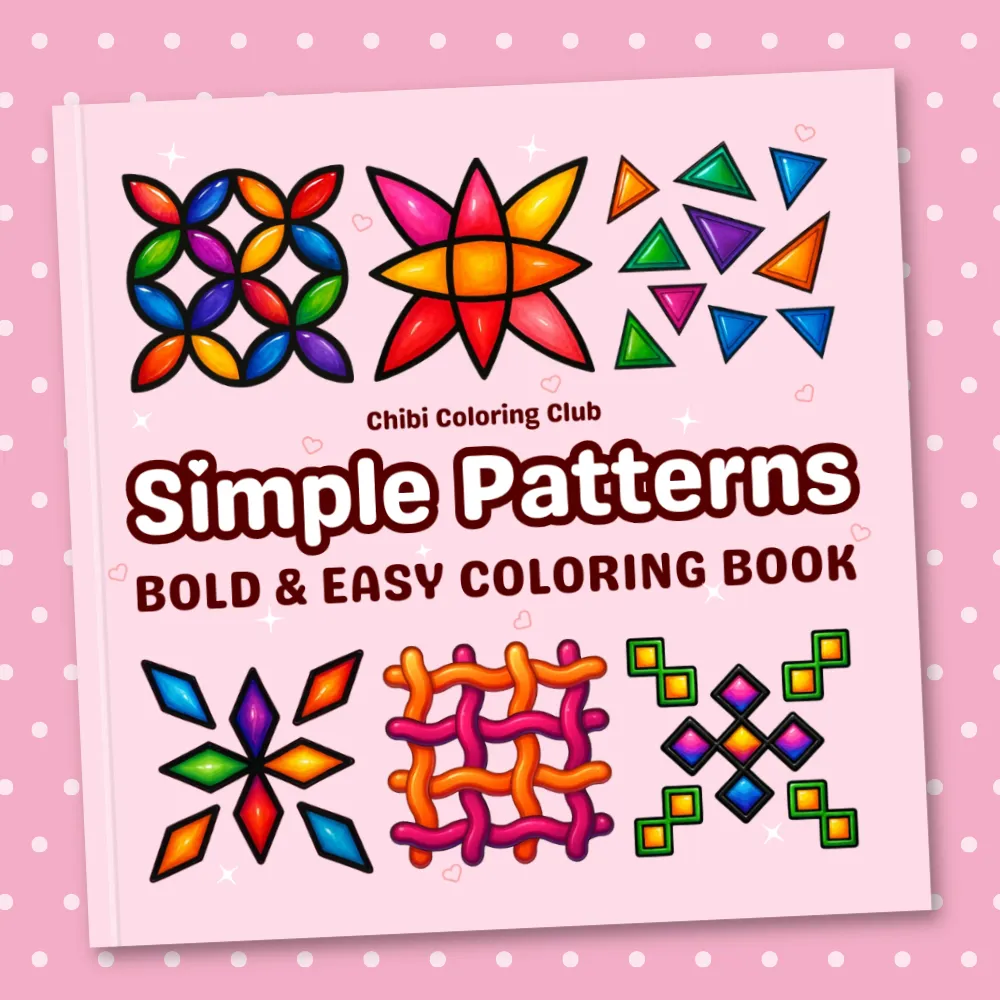 Simple Patterns Coloring Book: Easy and Relaxing Coloring Book for Adults and Kids - 50 Bold and Unique Designs with Geometric Shapes, Flowers, Mandalas, Abstract (Bold & Simple Coloring for All Ages)