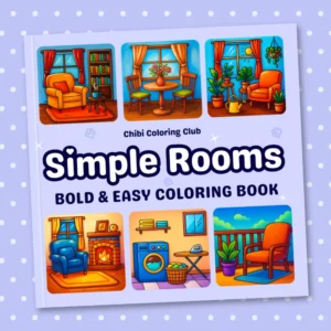 Simple Rooms Coloring Book Front Cover Image