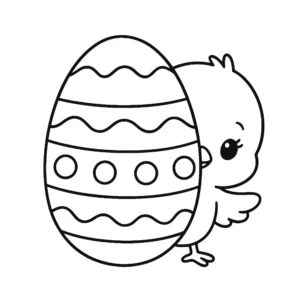 Chibi Easter Holidays Coloring Book Free Page