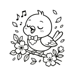 Chibi Forest Animals Coloring Book Free Page