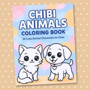 Chibi Animals Coloring Book: A Collection of 30 Adorable Kawaii Characters to Color – Perfect for Kids, Teens, and Adults