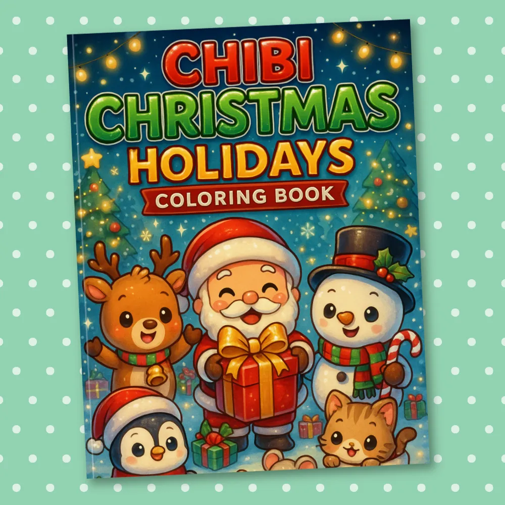 Chibi Christmas Holidays Coloring Book: 30 Cute and Festive Coloring Pages that Make Holiday Memories Even More Special