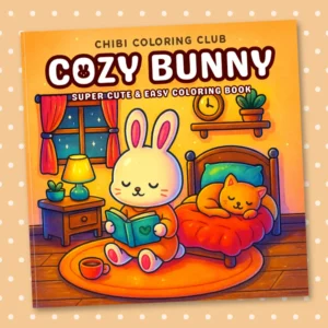 Cozy Bunny: 40 Cute and Cozy Chibi Bunny Scenes for Relaxation, Stress Relief, and Fun Animal Coloring – Perfect Kawaii Coloring Book for Kids, Teens who LoceCute Bunnies, Cozy Scenes, and Adorable Art