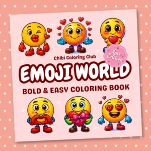Emoji World - Love Edition: Cute and Romantic Emoji Coloring Book for Kids, Teens, and Adults with Heart-Eyes, Kisses, and Sweet Emojis to Color and Enjoy (Bold & Simple Coloring for All Ages)